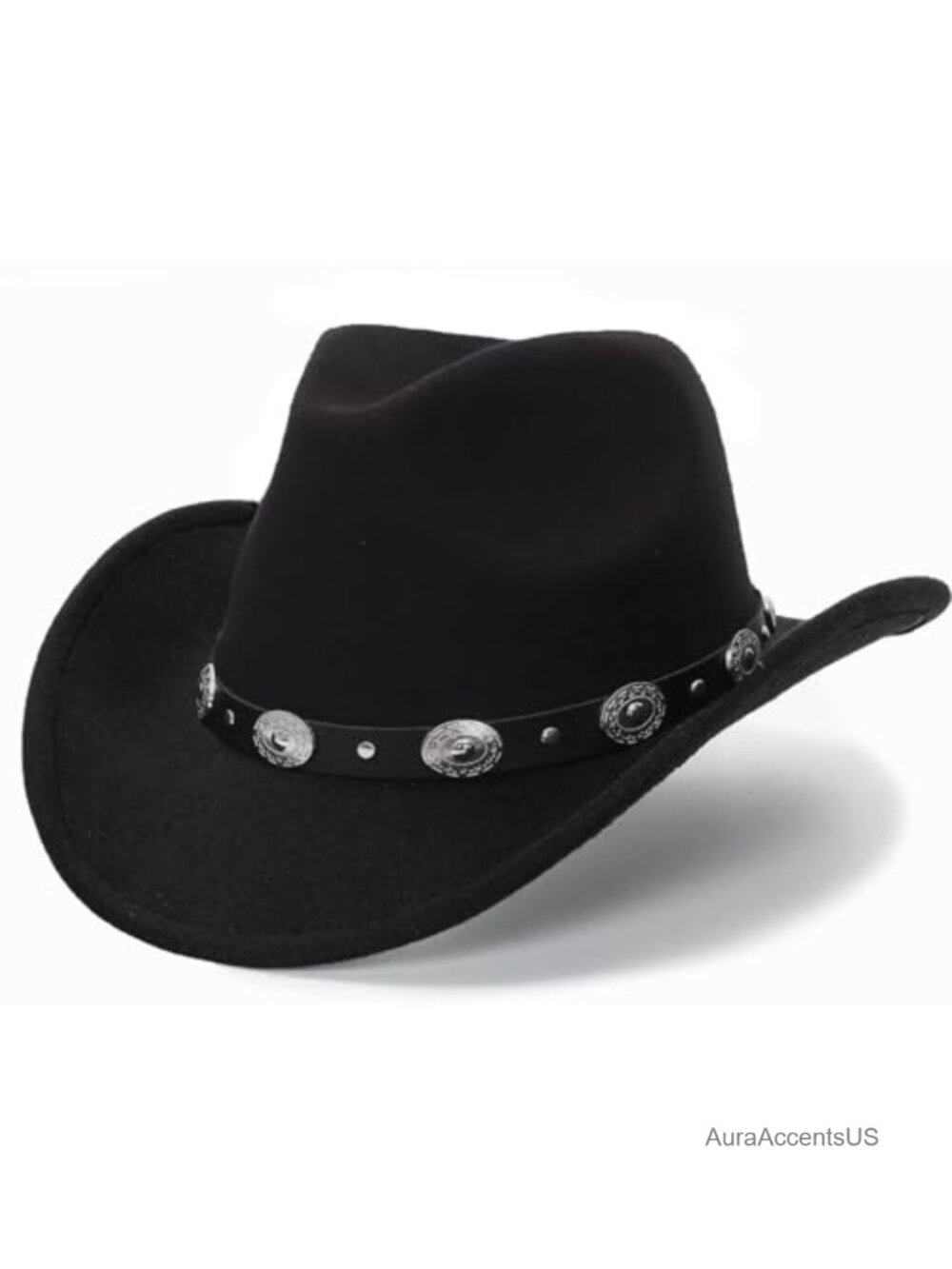 Western Cowboy Hat Men Women Classic Fedora Cowgirl Buckle Belt Felt Hat